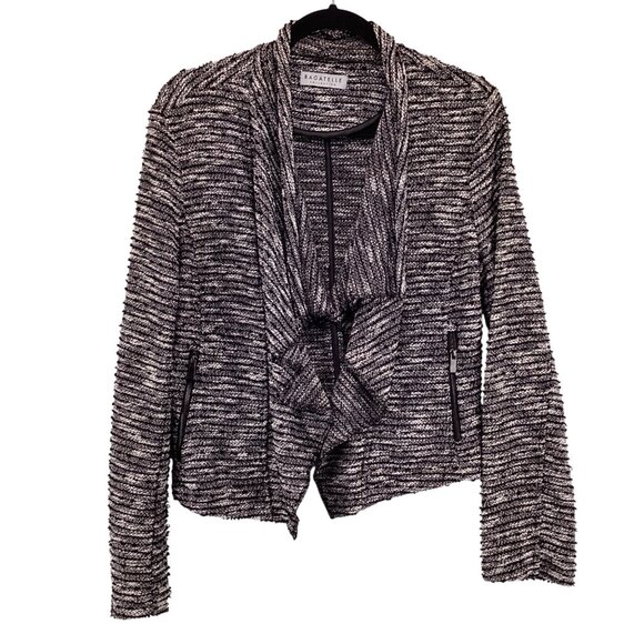 Bagatelle‎ Boucle’ Jacket Size Small Black & White Tweed Blazer - Picture 1 of 8